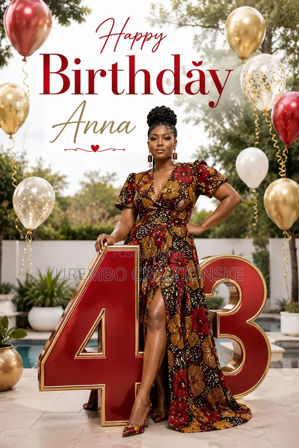 Digital Luxury Birthday Card / Birthday Poster