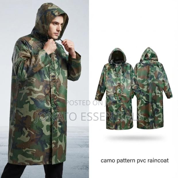 Heavy Duty Camouflage Raincoat Waterproof Poncho Rain Coat
