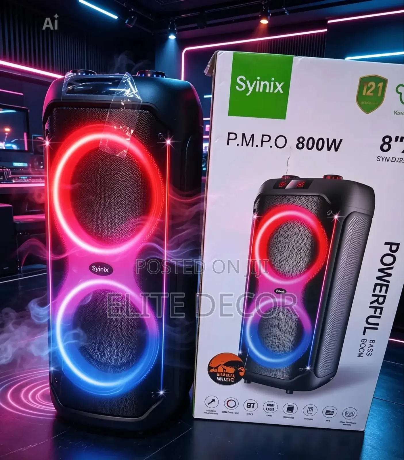 Syinix SYNDJ280TWD Powerful Bass Boom Party Speaker