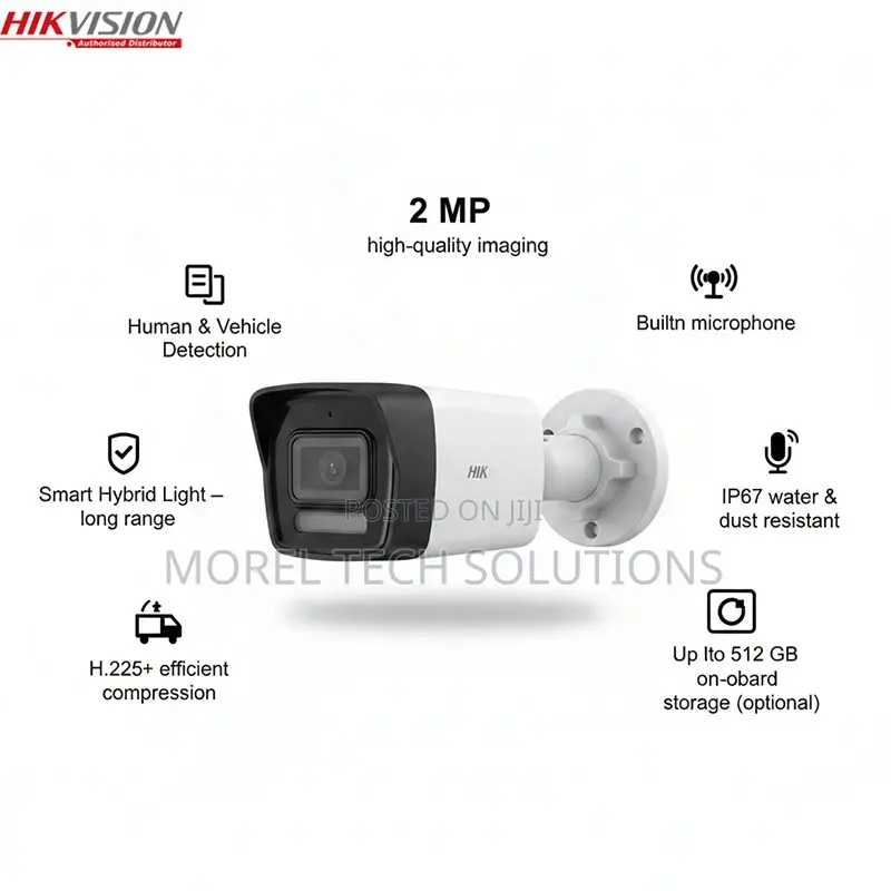 Hikvision 2MP Smart Hybrid Light Bullet Camera (With Built-in Mic)