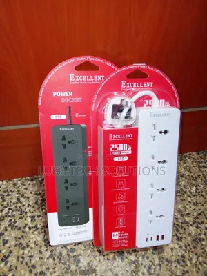 Excellent Extension Cables 4 Ways 2500watts Surge Protector