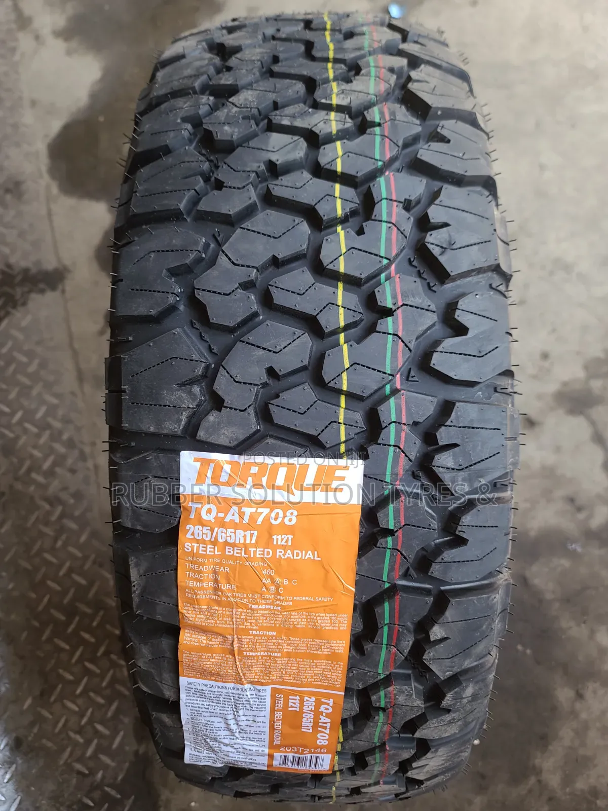 265 /65 R17 Torque Tyres 112t Tq-a/T708 All-Terrain