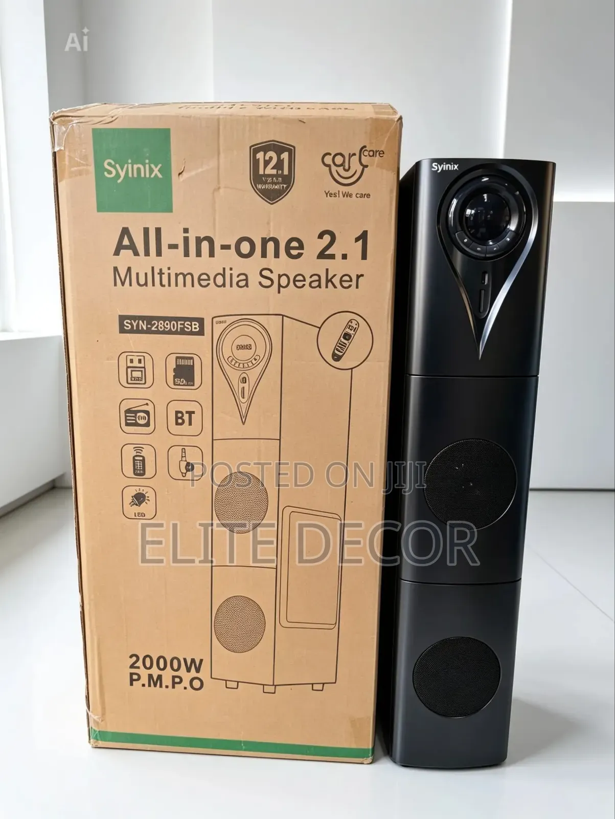 Syinix SYN2890FSB 2.1 Channel Powerful Bass Bluetooth Multimedia