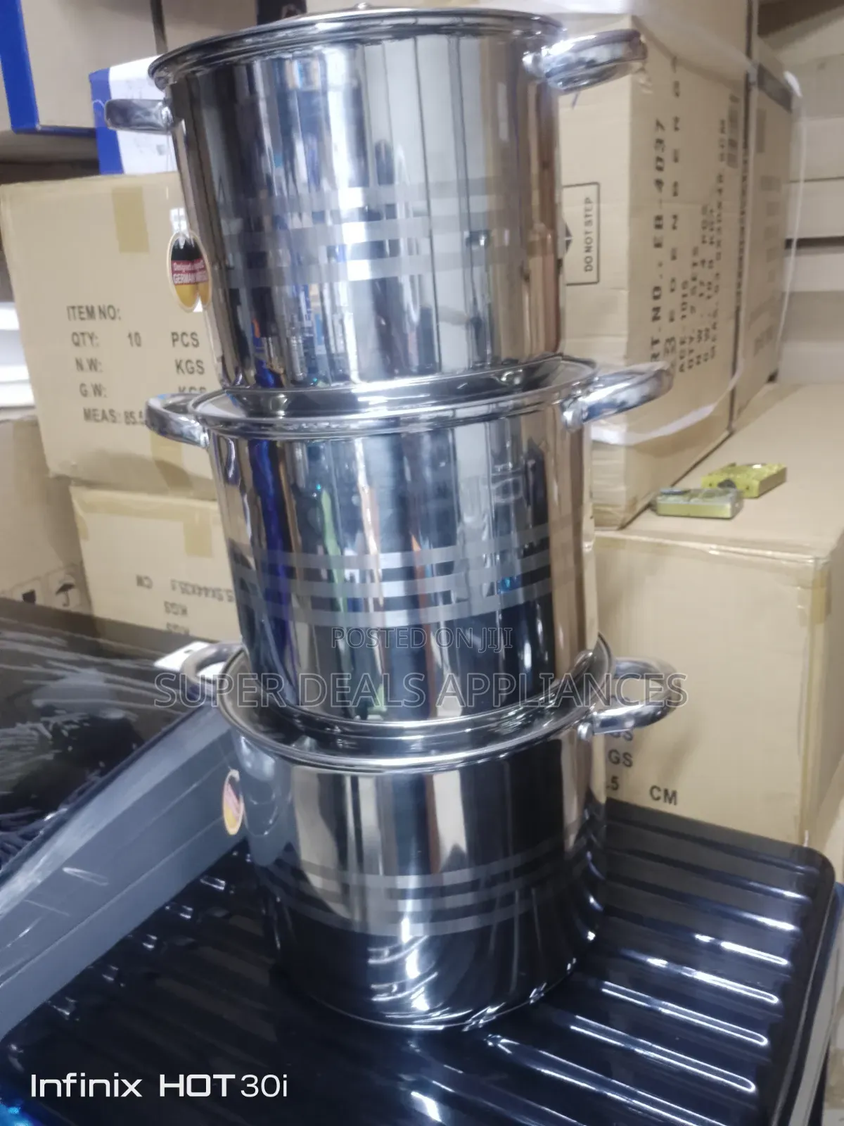 Six PCS Stainless Steel Edenberg Sufuria