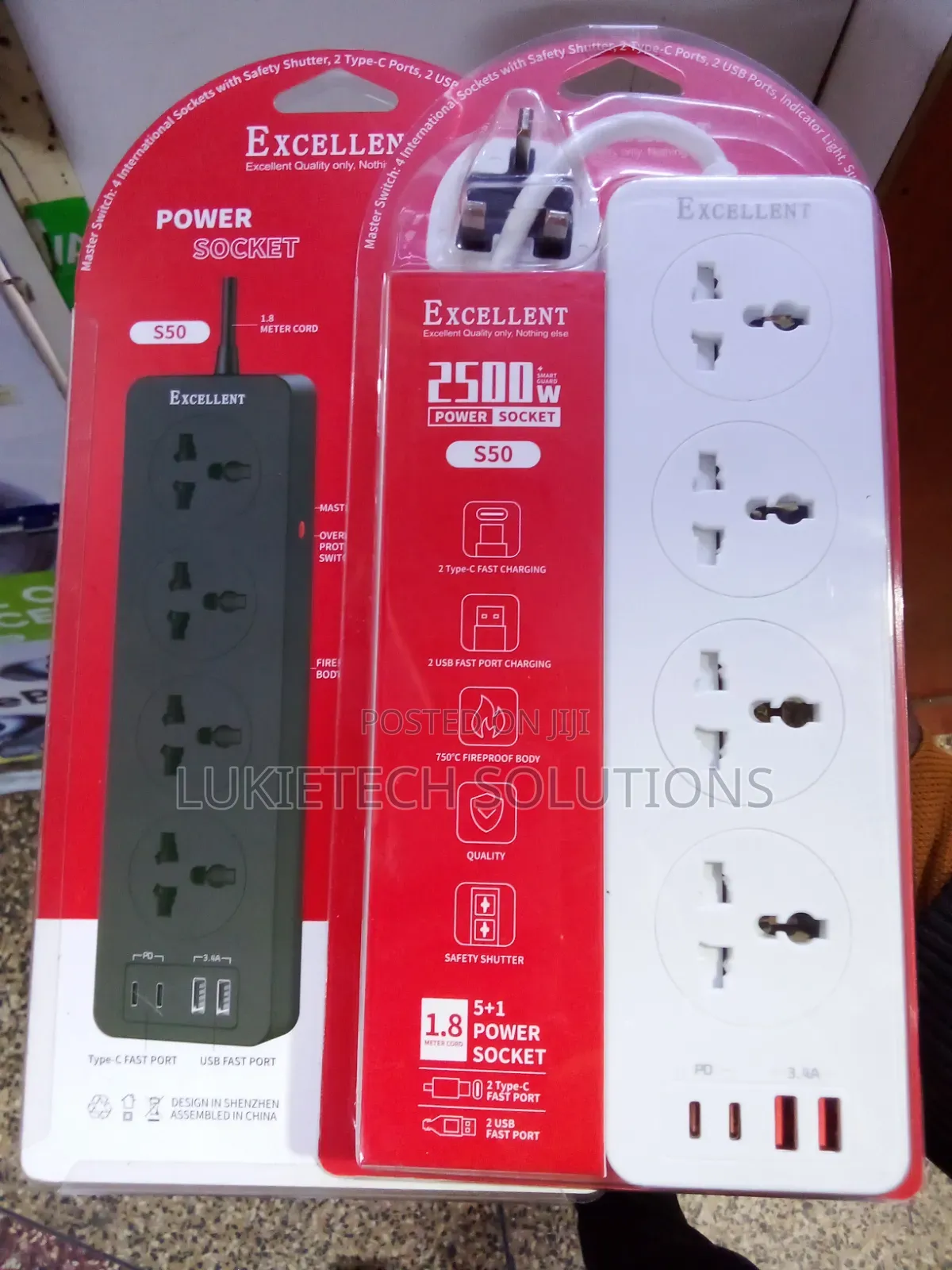 Excellent Extension 4 Way,1.8 Meter Cord 4 Ports
