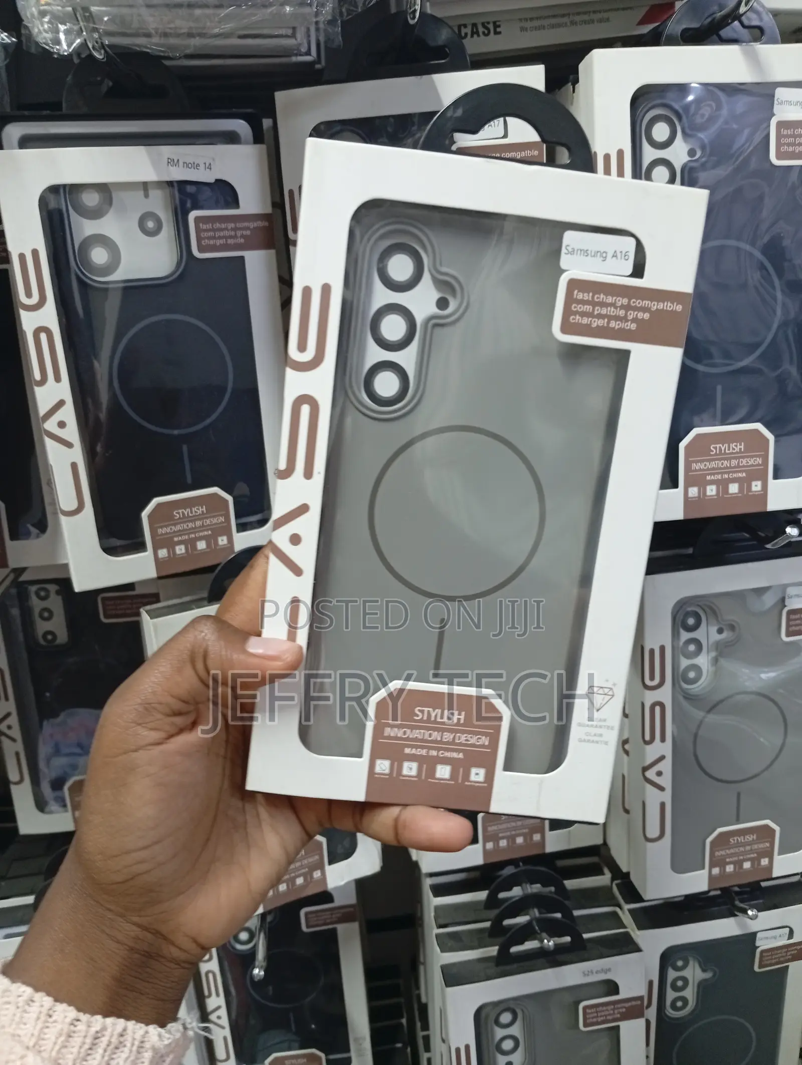 Samsung A16 Stylish Gray, Translucent Magnetic Cover