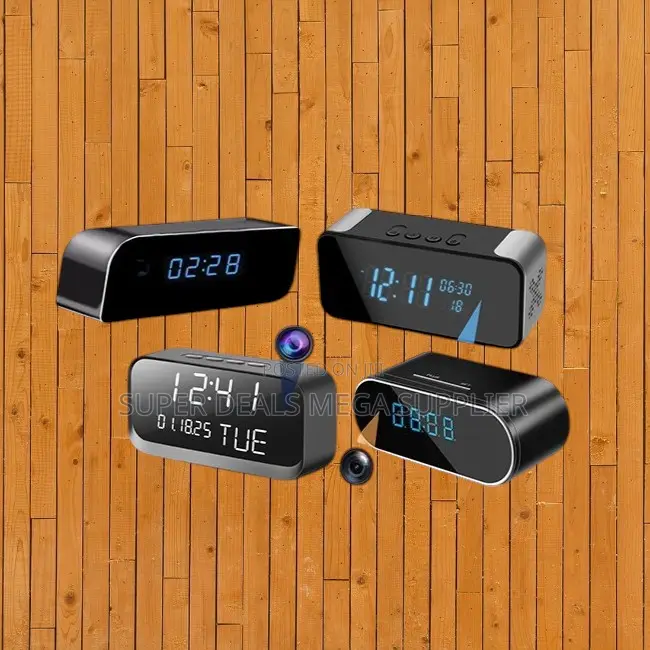 Responsive Reliable Ultra HD WiFi Alarm Table Clock Hidden Spy Camera