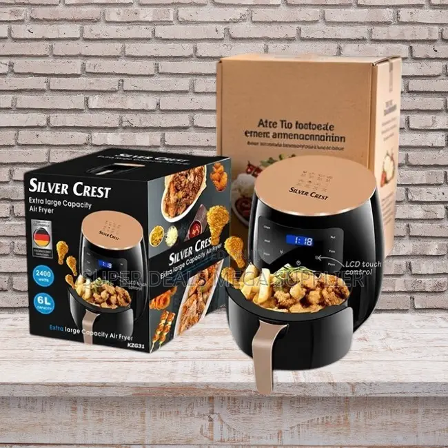 Family-Sized Silver Crest 4/5/6/8l Touch Screen Digital Air Fryer