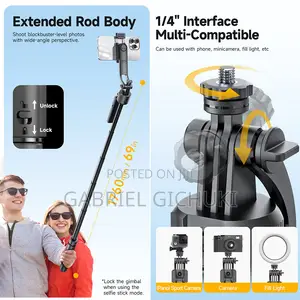 C17 AI Face Tracking Gesture Control Camera Tripod 360°