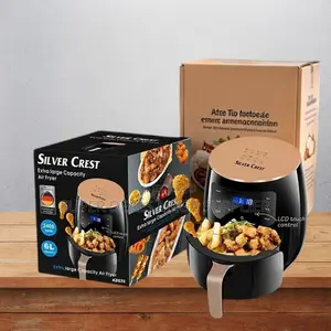High-Capacity Silver Crest 4/5/6/8l Touch Screen Digital Air Fryer