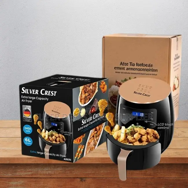High-Capacity Silver Crest 4/5/6/8l Touch Screen Digital Air Fryer