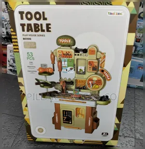 53PCS Kids Tool Workbench Play Set With Tools Accessories