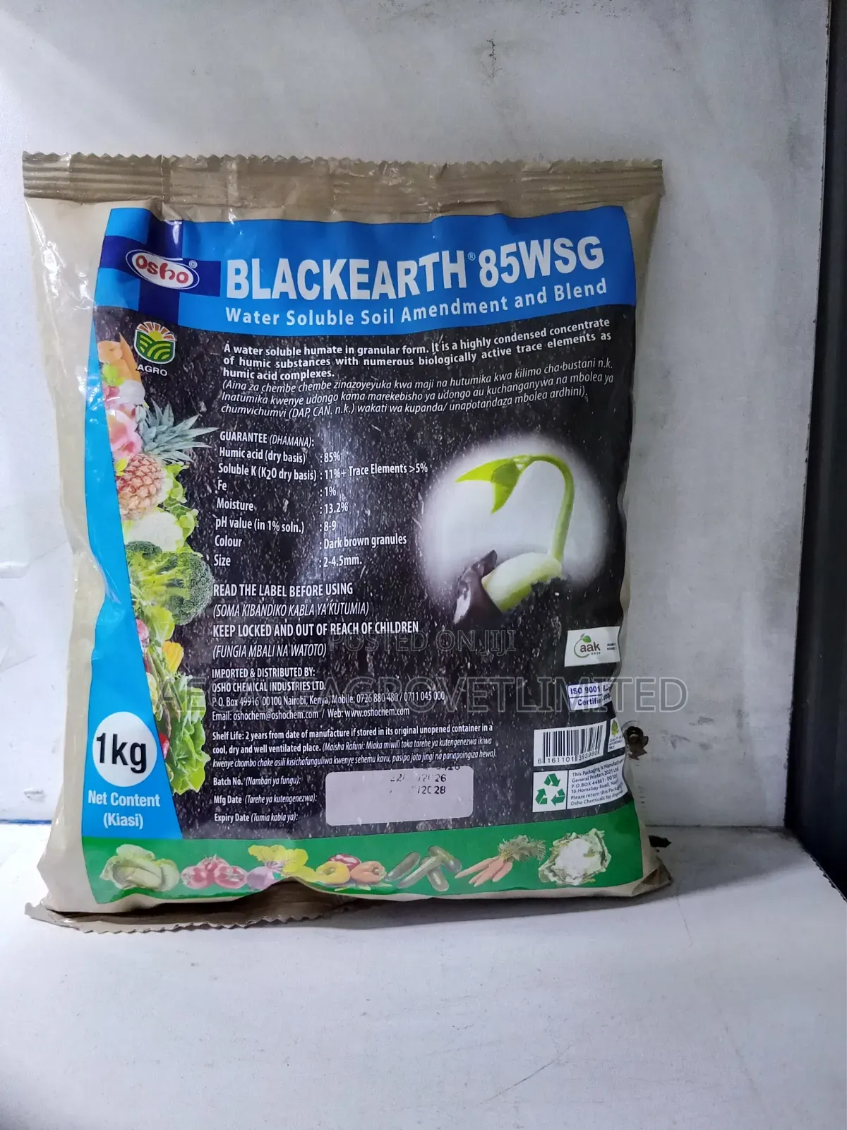 Blackearth 85wsg Water Soil Amendment and Blend 1kg