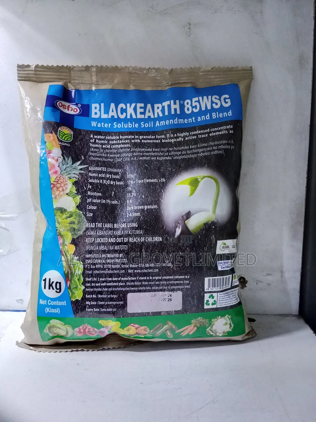 Blackearth 85wsg Water Soil Amendment and Blend 1kg