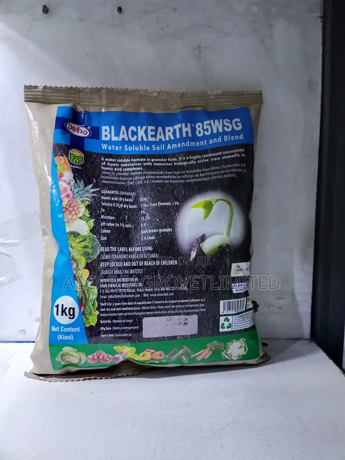 Blackearth 85wsg Water Soil Amendment and Blend 1kg