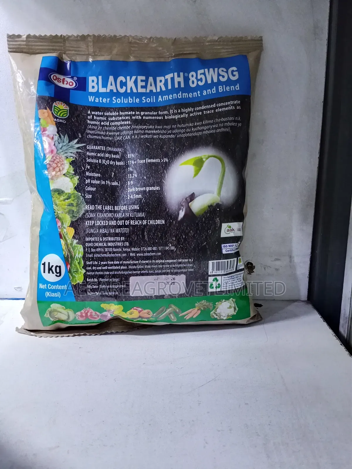 Blackearth 85wsg Water Soil Amendment and Blend 1kg