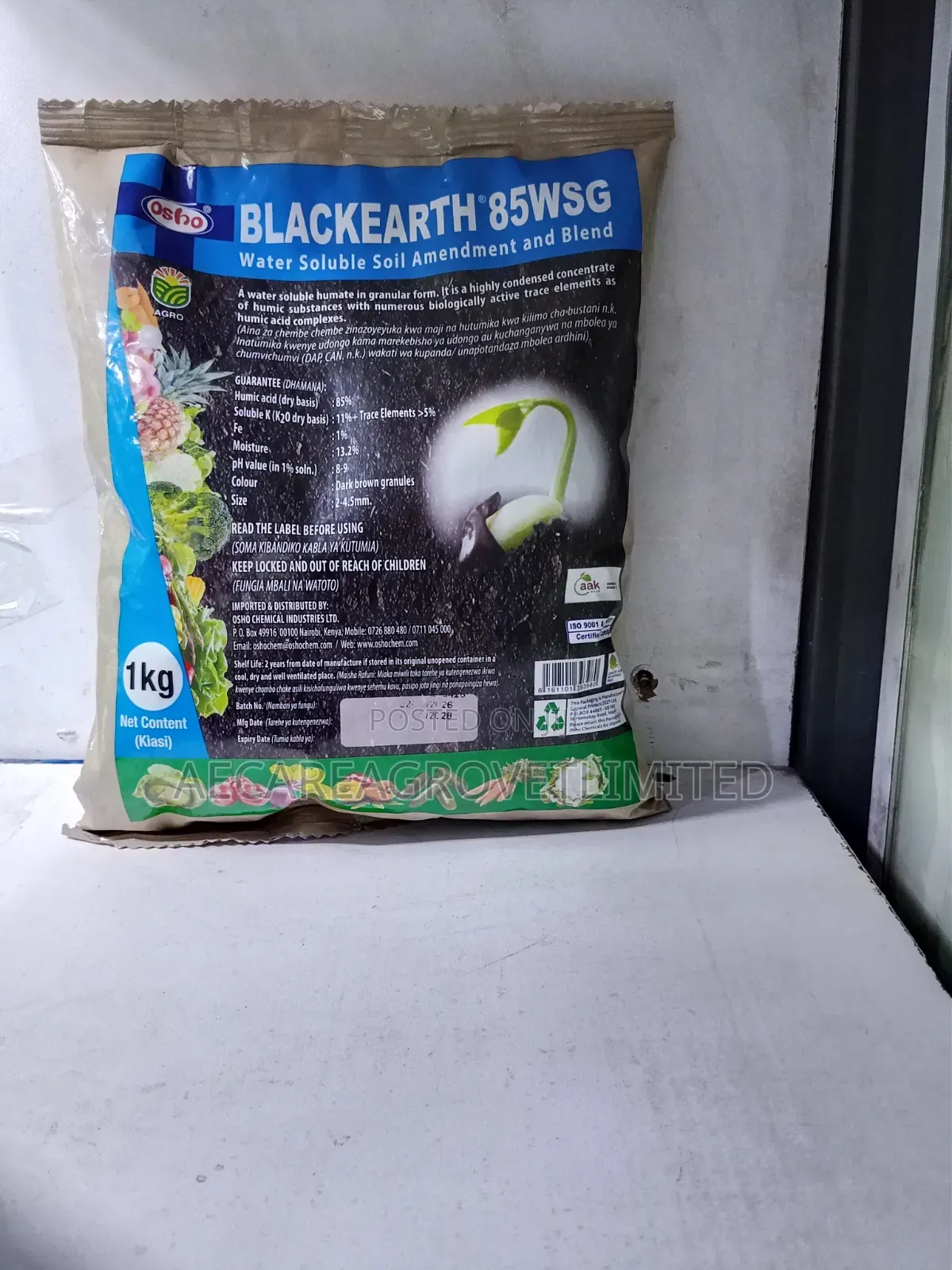 Blackearth 85wsg Water Soil Amendment and Blend 1kg