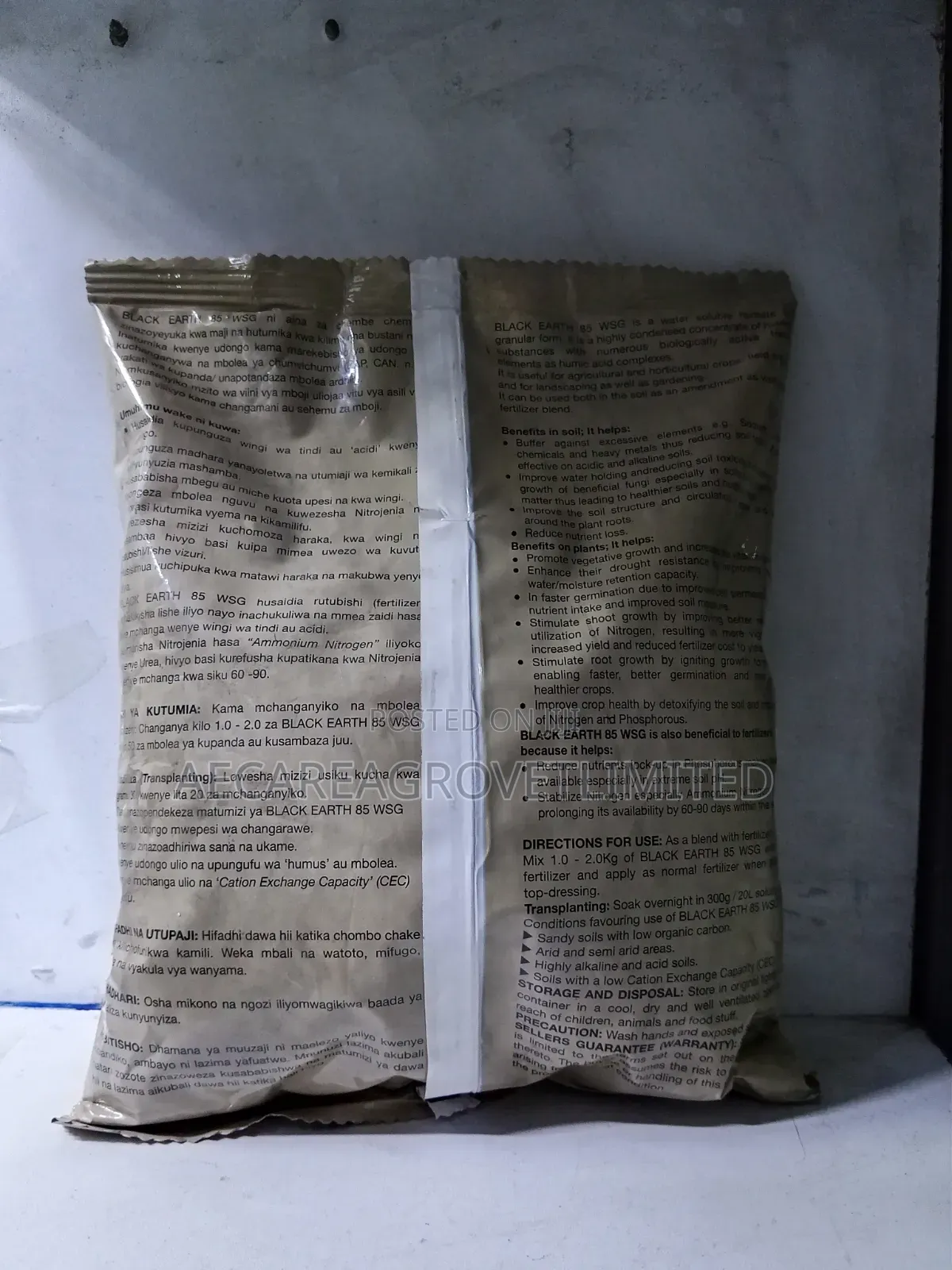 Blackearth 85wsg Water Soil Amendment and Blend 1kg