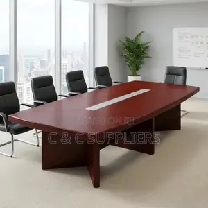 12 Seater Red Mahogany Boardroom Table