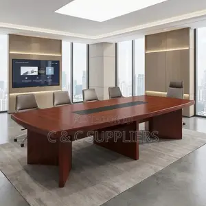 12 Seater Red Mahogany Boardroom Table