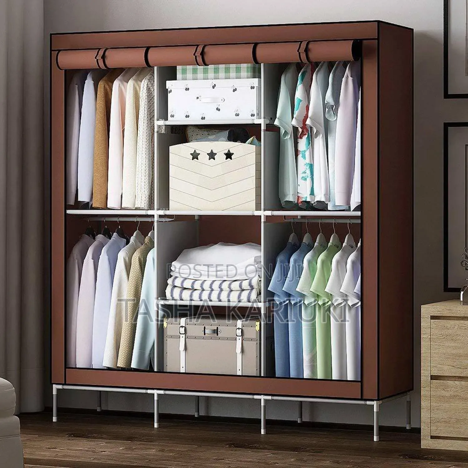 Metallic 3 Column Wardrobe