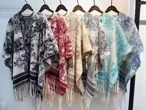 Ladies Poncho Heavy Cashmere and Woolen