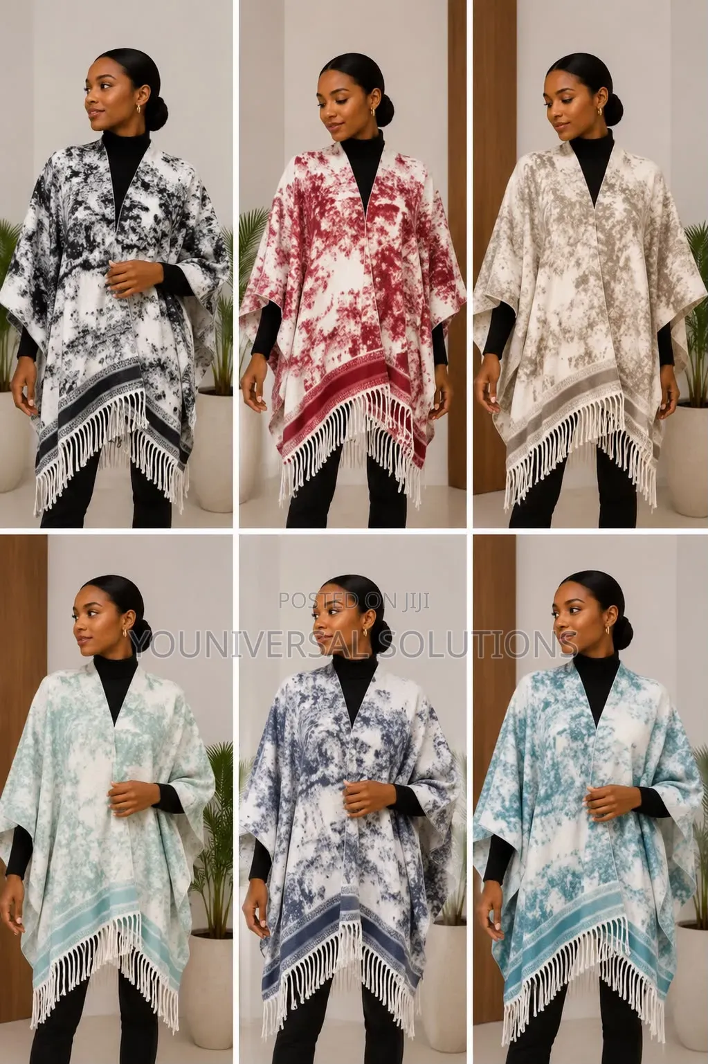Ladies Poncho Heavy Cashmere and Woolen