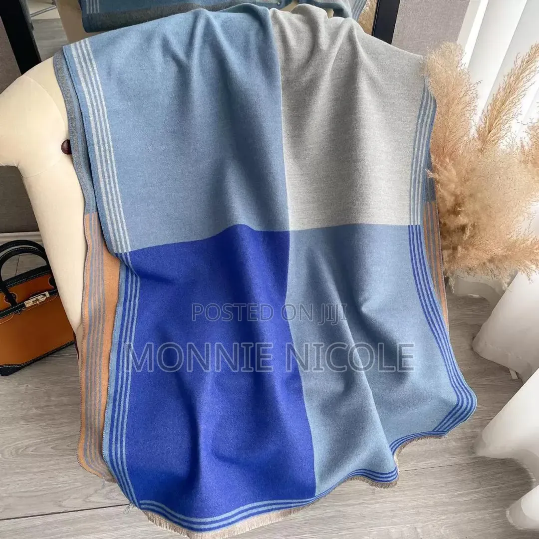 Solid Squared Cashmere Shawls