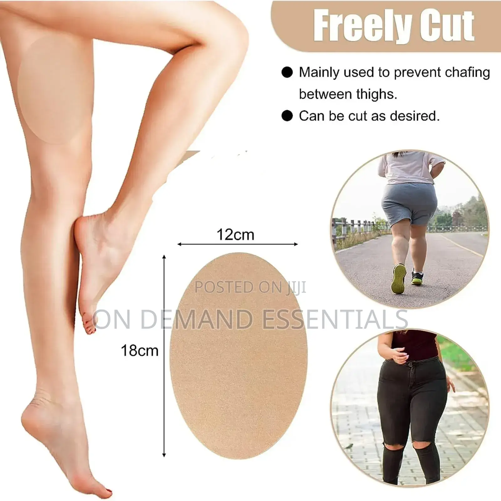 Set of 6 Anti-Friction Thigh Stickers for the Inside
