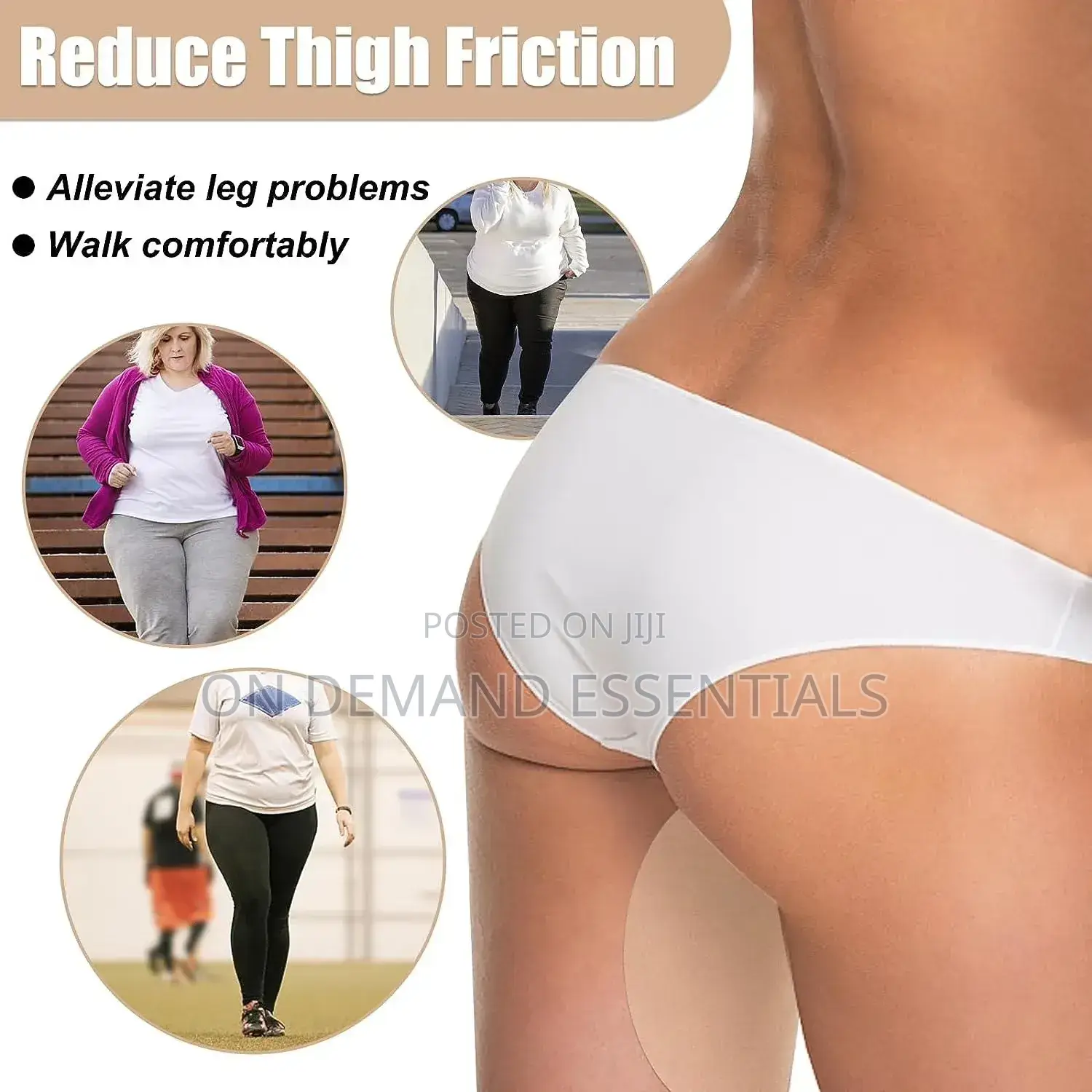 Set of 6 Anti-Friction Thigh Stickers for the Inside