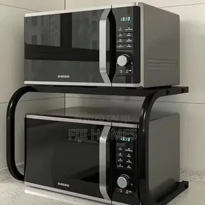 1 Tier Metallic Microwave Organizer Shelf