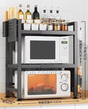 EXPANDABLE Metallic High Quality Modern Microwave Stand