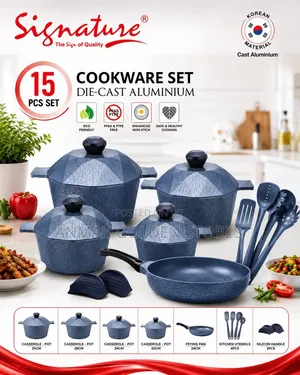 15 PCS Diamond Die Cast Cookware Sets