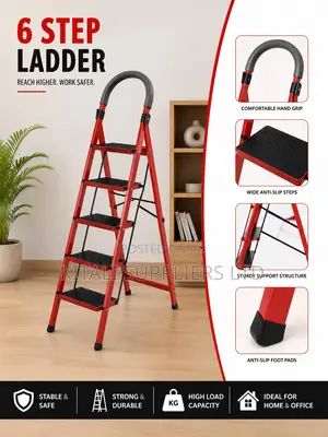 6-Step Foldable Durable Ladder