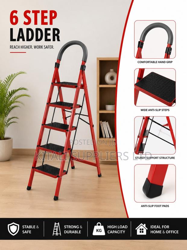 6-Step Foldable Durable Ladder