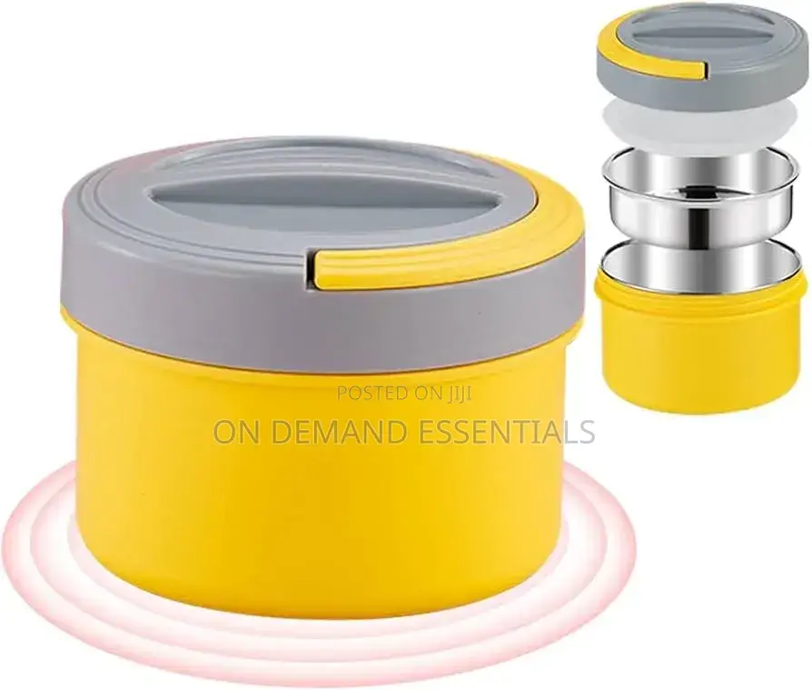 Portable Macaron 800ml Stylish Round Shape With Steel Insert