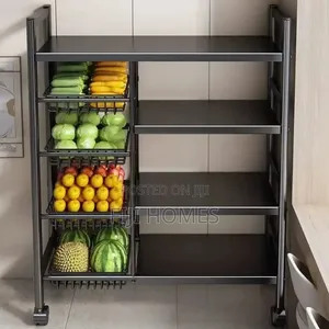 Multifunctional Strong Metallic Kitchen Rack - 120×32*135cm(L*W*H)