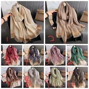 Silk Gold Threaded Scarves