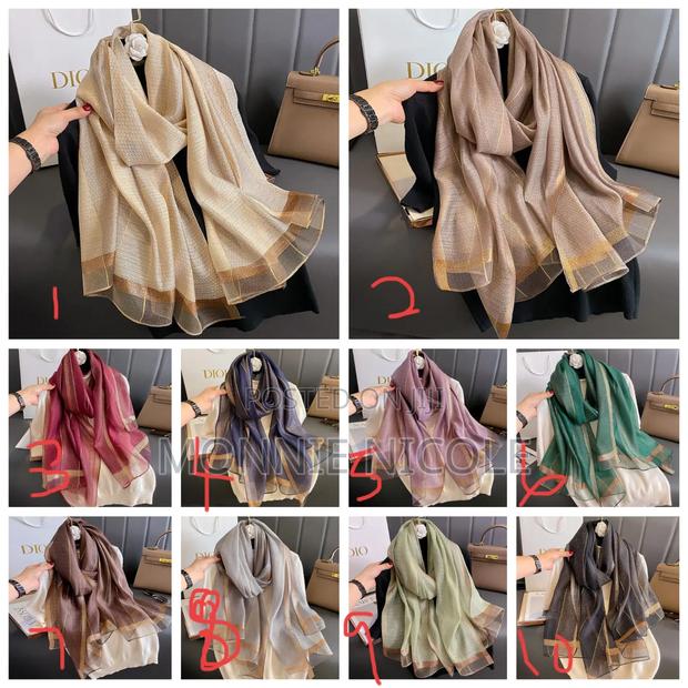 Silk Gold Threaded Scarves
