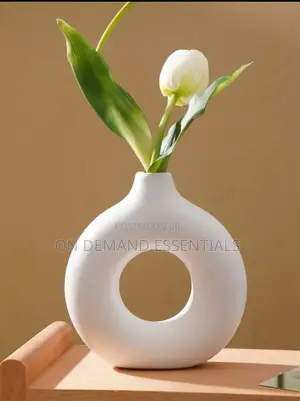 Nordic Ins Plastic Vase White Beige Plain Bottle Frosted Small