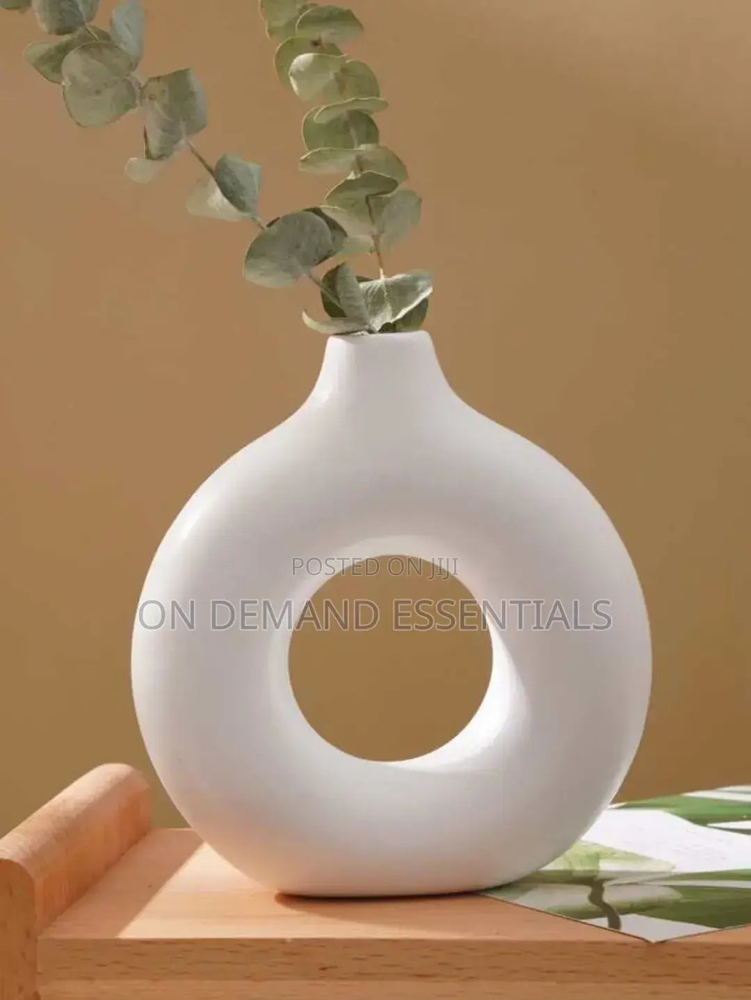 Nordic Ins Plastic Vase White Beige Plain Bottle Frosted Small