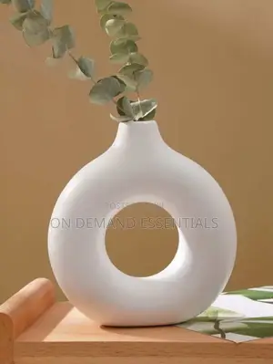 Nordic Ins Plastic Vase White Beige Plain Bottle Frosted Small