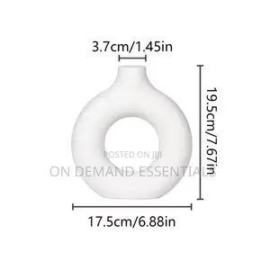 Nordic Ins Plastic Vase White Beige Plain Bottle Frosted Small