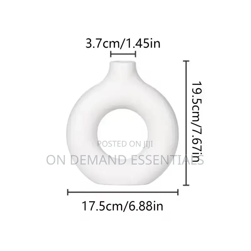 Nordic Ins Plastic Vase White Beige Plain Bottle Frosted Small