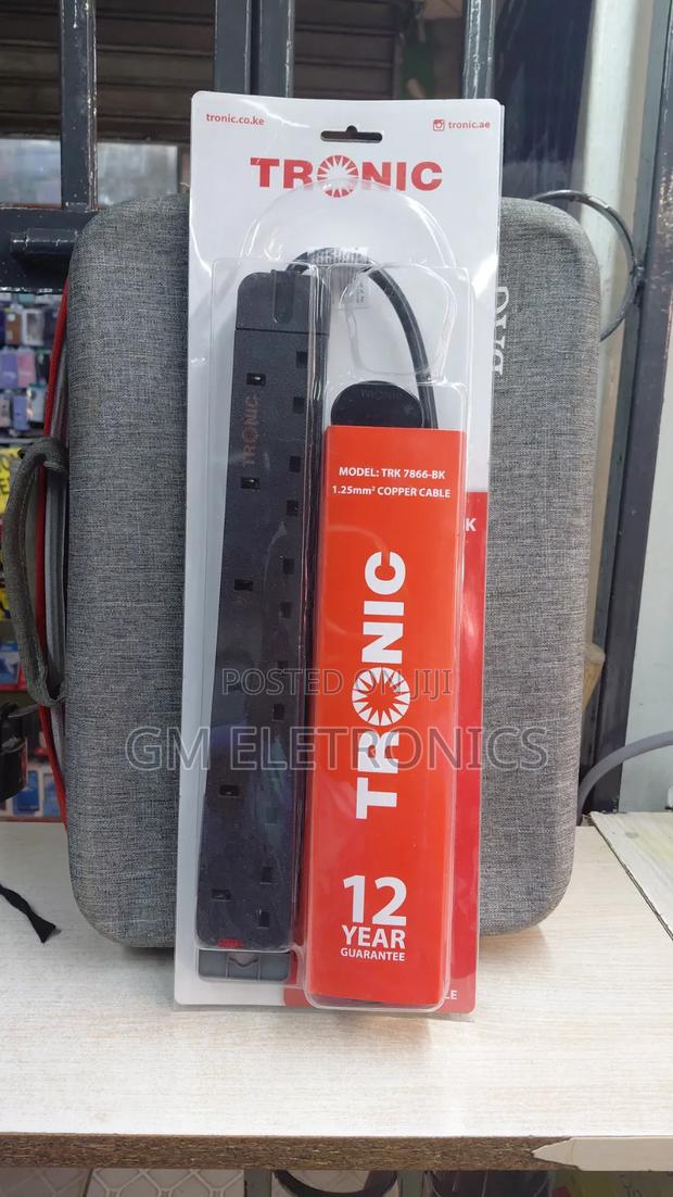 Original 6-Way Tronic Power Extension Socket- Black. - thumbnail 2