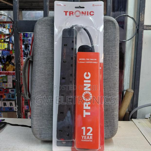 Original 6-Way Tronic Power Extension Socket- Black. - thumbnail 3