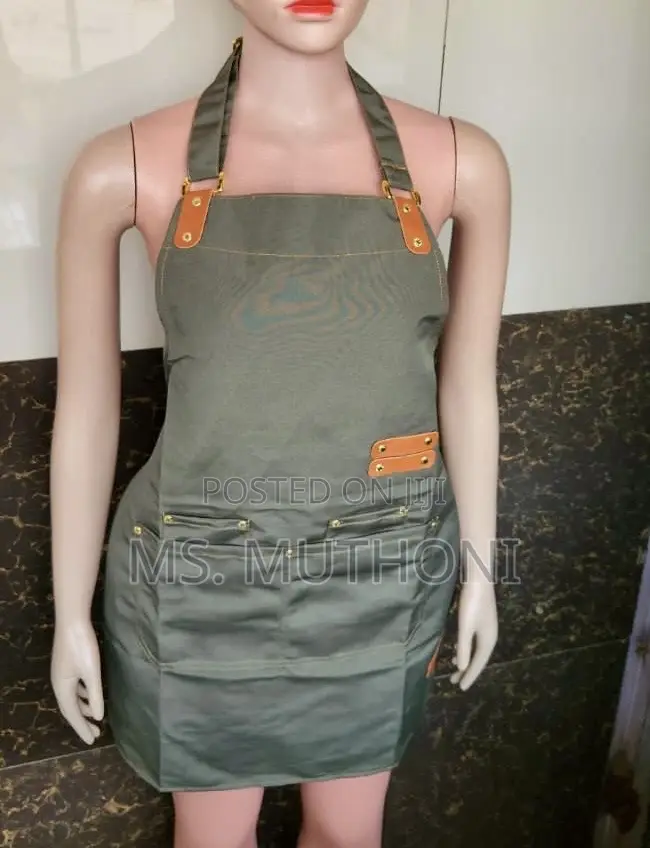 Heavy-Duty Fabric, Adjustable Leather-Accented Straps Aprons