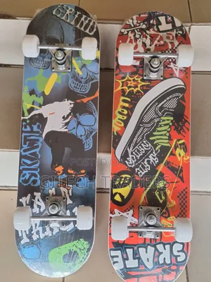 Skateboard With Rubber Wheels