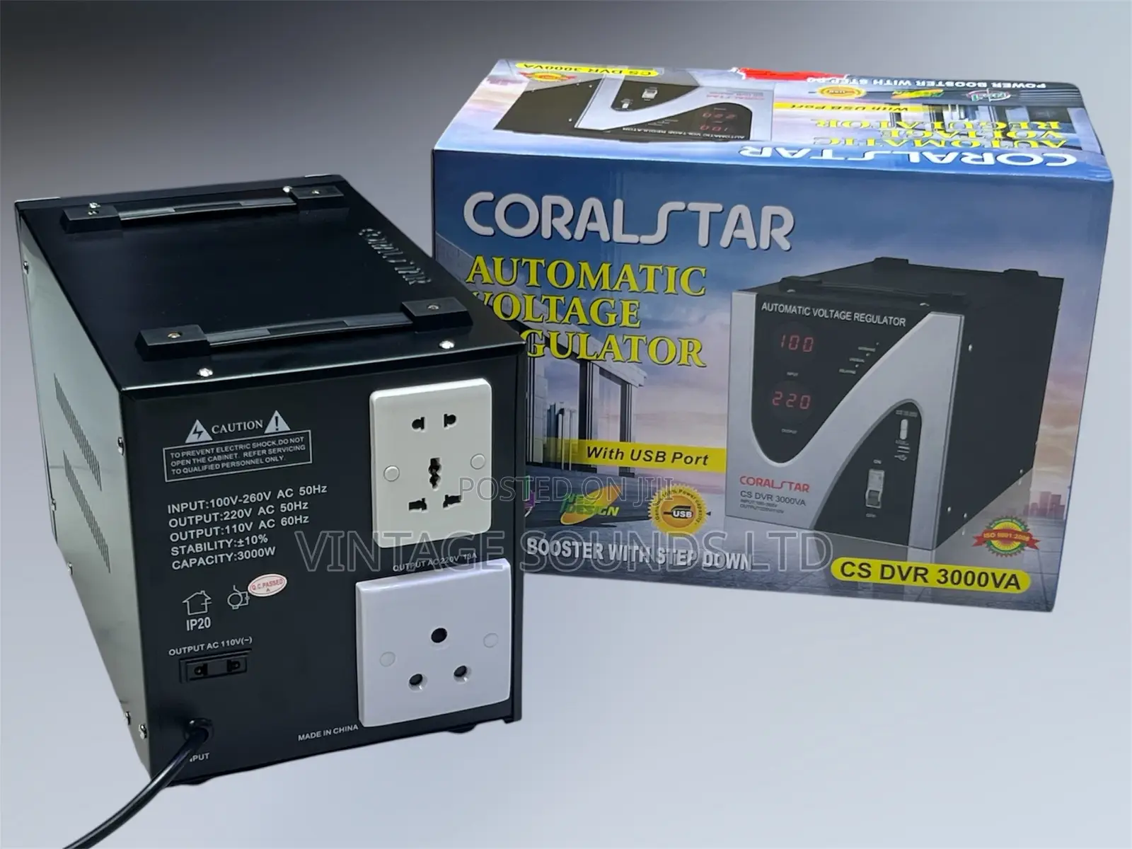 Coralstar 3kVA Heavy-Duty 220V to 110V Step-Down Converter