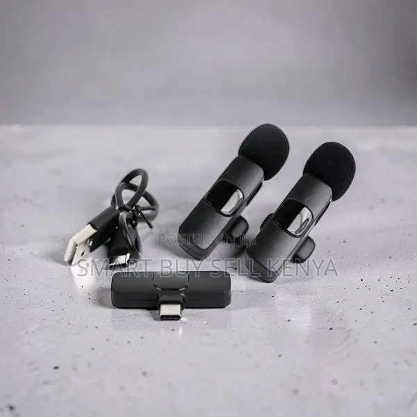 Portable Mini Lapel Lavalier Dual Wireless Microphone